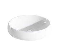 Eridanus Serie MALIE-S, Lavabo di Ceramica Bianco Lusso Lavandino Lavello Lavamano Lavabo da Appoggio Tondo Ovale Bacinella Lavandino Lavello per Bagno Casa Bidet Lavabo