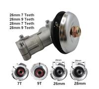 ERIHJOX Adatto for Testa Ingranaggi 7/9T da 26/28 mm, Scatola Ingranaggi for decespugliatore, Tosaerba, Accessorio for Prato, Testa Ingranaggi for decespugliatore(28mm 9T)