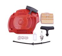 ERIHJOX Avviamento a Strappo Adatto for Filtro Aria 445 450, Impugnatura, Corda, Candela, Motosega, Ricambio.