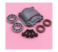 ERIHJOX Base della Coppa del Cilindro del Motore con 4 bulloni e Viti, Adatta for MS180 MS170 018 017 MS 180 170, Pezzo di Ricambio for Motosega, Cuscinetto di manovella, paraolio