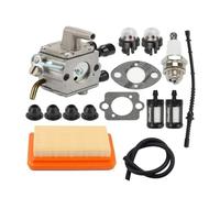 ERIHJOX Carburatore Adatto for FS120 FS200 FS250 FS300 FS350 FR350 FR450 FR480 Kit Filtro Aria a Stringa