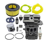 ERIHJOX Cilindro Placcato da 44 mm, pistone, Filtro Aria, pompetta di adescamento Adatta for MS251, Kit Cuscinetto paraolio Motosega MS 251 1143 020 1207