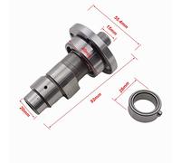 ERIHJOX Gruppo Albero a camme e bilanciere for Motocicletta for 157FMI 161FMJ 166FMM (CB125-250) TTR250Rb 2016 RC150GY(Camshaft)