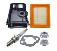 ERIHJOX Kit Base Coperchio Filtro Aria 14 743 03-S Adatto for Motore XT650 XT675 for Tosaerba Recycler da 22" con Candela