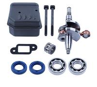 ERIHJOX Kit bulloni Cuscinetto Albero Motore Adatto for Motosega 017 018 MS170 MS180 Ricambio 1132 030 0401 9503 003 0312