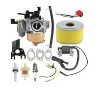 ERIHJOX Kit carburatore Adatto for GXV120 GXV140 GXV160 HR194 HR195 HR216 16100-ZH7-W51 con Filtro Aria, Tubo dell'olio, Interruttore e guarnizioni delle Candele.