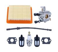 ERIHJOX Kit carburatore for FS120 FS200 FS020 FS202 FS300 FS350, pulitore Antipolvere, Guarnizione + Filtro Aria + Filtro + Tubo + Candela