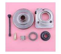 ERIHJOX Kit Corona pignone Frizione 3/8"-7T Adatto for 394 395 394XP 395XP con turbina a Olio, Filtro Olio, Tubo dell'olio, Pezzo di Ricambio for Motosega