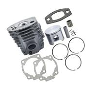 ERIHJOX Kit Cuscinetto pistone Cilindro Placcato Adatto for 51 55 Adatto for Attrezzi e Attrezzature da Giardinaggio da 46 mm