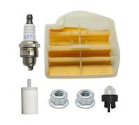 ERIHJOX Kit di Messa a Punto del Filtro dell'Aria Adatto for Motosega 445 450 445E II 450e 531309681 Candela di accensione Bulbo di adescamento Dado della Barra