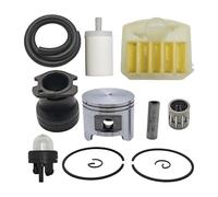 ERIHJOX Kit Filtro Aria a pistone da 45 mm Adatto for Motosega a collettore 353 350, Pezzo di Ricambio sostitutivo