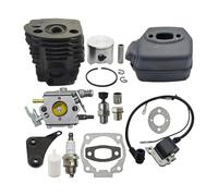 ERIHJOX Kit Filtro Guarnizione Bobina accensione carburatore Cilindro pistone Adatto for Motosega 51 55 (45 mm) Pezzi di Ricambio