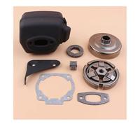 ERIHJOX Kit Guarnizione Corona pignone Tamburo Frizione da 3/8" Adatto for motoseghe 51, 55, 55 Pezzi di Ricambio