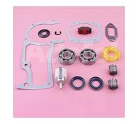 ERIHJOX Kit guarnizioni Cuscinetti Albero Motore Adatto for motoseghe 362, 365, 371, 372 e 372XP con Filtro Lavatrice e Interruttore Tubo Flessibile