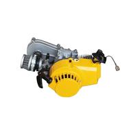 ERIHJOX Motore 47cc 49cc 2 Tempi con avviamento a Strappo con Scatola del Cambio for Moto ATV Pit Bike Quad Bike(Yellow)