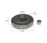 ERIHJOX Pignone Catena Tamburo Frizione Adatto for CS-4400 CS-4200ES CS-3900 CS-440 A556000172 A556000171 17510535430