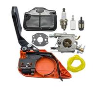 ERIHJOX Pignone Frizione, Coperchio Catena, Maniglia Freno, Gruppo carburatore, Adatto for Motosega 136, 137, 141 e 142, Pezzo di Ricambio for utensile.