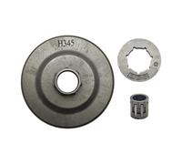 ERIHJOX Tamburo Frizione Catena e Gabbia a rulli Corona pignone Adatti for Motosega 445 450 E 345 340 346XP 350 351 353 3/8"-7T
