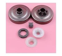 ERIHJOX Tamburo Frizione Pignone Cerchio Ingranaggio a Vite Senza fine Kit Misura for 340 345 350 445 445E 450 450E Motosega Parti di Utensili di Ricambio Бензопила