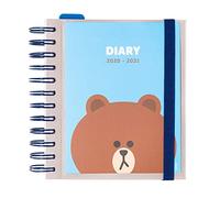 Erik - Diario Scuola Giornaliero 2020/2021, 11 mesi, 14x16 cm - Line Friends