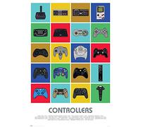 Erik® - Joystick Controllers Vintage Atari, Nintendo, Sony, Playstation, Sega, Xbox, 61x91,5 cm