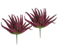 Erika, 25 cm, set da 2 pezzi, Erika, Eridenkerberba, Artificiale, Arbusto, Pianta decorativa come un vero bouquet, decorazione da tavolo, pianta autunnale, bouquet, floristica