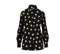 Erika Cavallini, ,Blouses & Shirts ,Donna ,Nero ,S Camicia nera aderente con colletto a punta