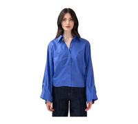Erika Cavallini - Camicia in cotone over con maniche larghe - - Blouses & Shirts - Donna - Blu - L