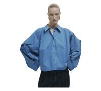 Erika Cavallini - Camicia in Popeline di Cotone - - Blouses & Shirts - Donna - Blu - L