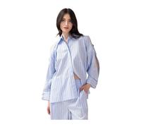 Erika Cavallini - Camicia oversize in cotone con spalle scoperte - - Blouses & Shirts - Donna - Blu - M