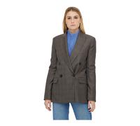 Erika Cavallini - Giacca blazer doppiopetto in tessuto Principe di Galles - - Jackets - Donna - Grigio - M