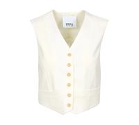 Erika Cavallini, ,Jackets ,Donna ,Bianco ,L Gilet in Lana con Scollo a V