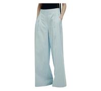 Erika Cavallini - Pantaloni Gessati con Pences - - Trousers - Donna - Blu - S