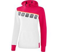 Erima 1071919, Felpa Donna, Bianco/Love Rose/Peach, 36