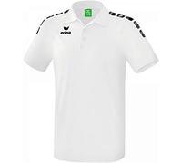 Erima 2111904 Maglietta Polo, Unisex Bambini, Bianco/Nero, 140