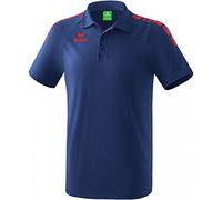Erima 2111906 Maglietta Polo, Unisex Bambini, New Navy/Rosso, 128