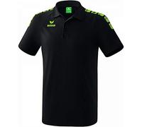 Erima 2111908 Maglietta Polo, Unisex Bambini, Nero/Green Gecko, 128