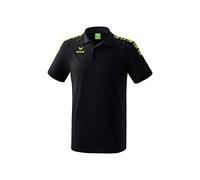 Erima 2111908, Maglietta Polo Unisex Bambini, Nero/Verde Gecko, 140