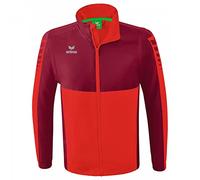 Erima Adulti Giacca a vento con maniche staccabili Six Wings, rosso, M