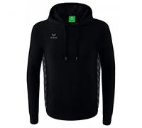 Erima Bambini Essential Team Felpa con Cappuccio, Nero, 152