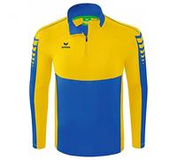 Erima Bambini Felpa da Allenamento Six Wings, New Royal/Giallo, 164