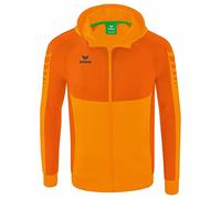 Erima Bambini Giacca da Allenamento con Cappuccio Six Wings, new orange, 164