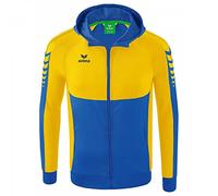 Erima Bambini Giacca da Allenamento con Cappuccio Six Wings, new royal/giallo, 140