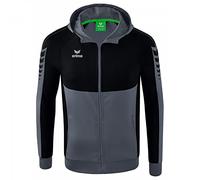 Erima Bambini Giacca da Allenamento con Cappuccio Six Wings, slate grey, 152