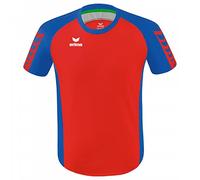 Erima Bambini Maglietta Sportiva Six Wings, Rosso/New Royal, 152