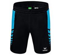 Erima Bambini Pantaloncini Worker Six Wings, Nero/Curacao, 116