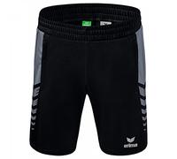 Erima Bambini Pantaloncini Worker Six Wings, Nero/Slate Grey, 128