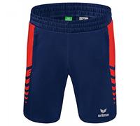 Erima Bambini Pantaloncini Worker Six Wings, New Navy/Rosso, 116