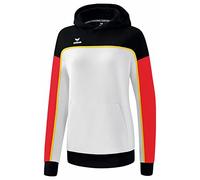Erima „Change by Felpa con Cappuccio, Bianco/Nero/Rosso, 38 Donna