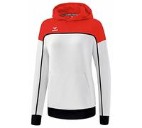 Erima „Change by Felpa con Cappuccio, Bianco/Rosso/Nero, 42 Donna